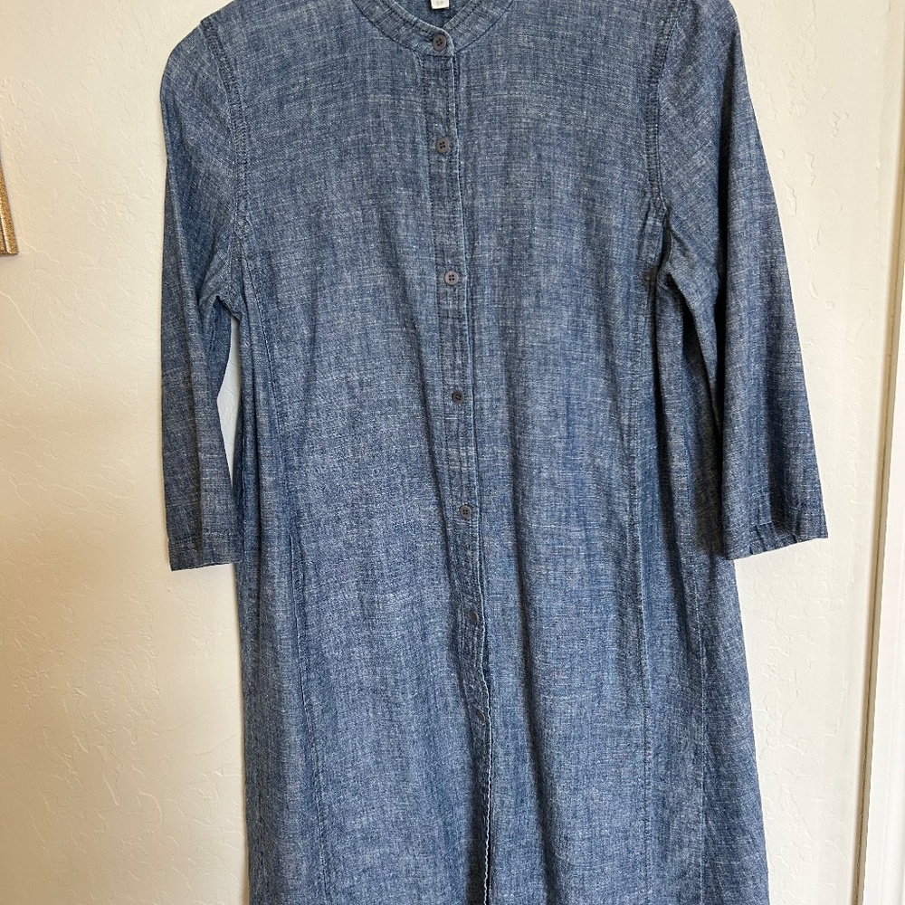Eileen Fisher Chambray Swing Dress